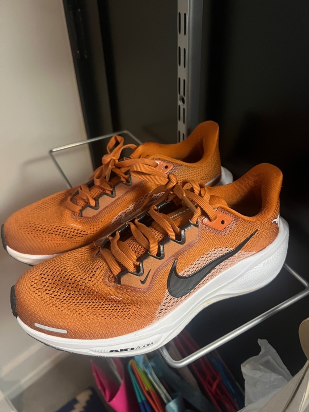 University of Texas Nike Orange and Black Air Zoom Running Shoes